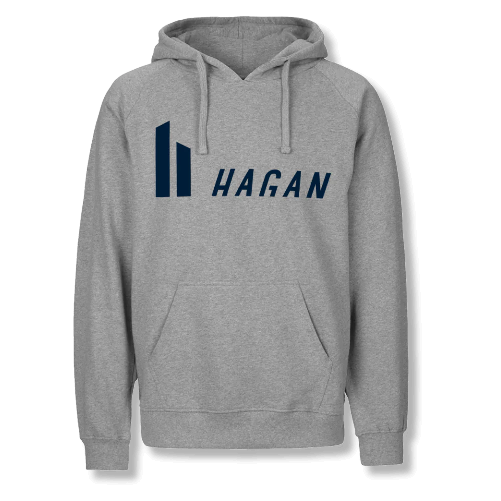 HAGAN Logo Hoodie Grey - Image 3